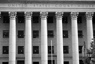 An United States Court House in New York City.